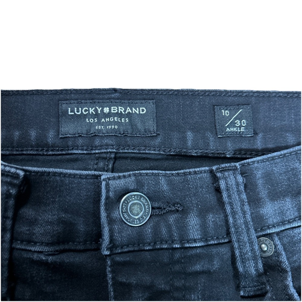 Lucky Brand Jeans Women's 10/30 Mid Rise‎ Skinny AVA Ankle Black Denim Jeans - Picture 4 of 5